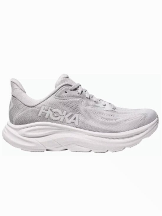 Hoka Shoes - Clifton 10 Running Women's Hoka Shoes - Ash Grey/White
